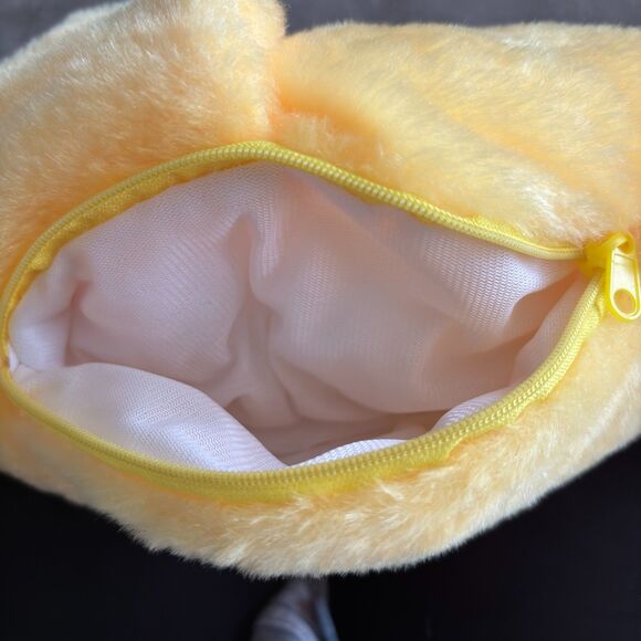 Super Soft 19" Plush Yellow Pet Duck Crossbody Purse Lays Across Chest - Picture 3 of 6